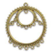 Round spacer 40mm Old gold tone x1