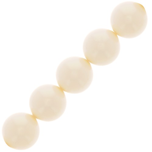 12mm Preciosa Pearls - Round Maxima - Pearlescent Cream x6