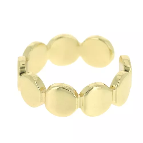 6mm Adjustable ring - multi-round - minimalist style - Gold Tone x1