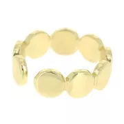 6mm Adjustable ring - multi-round - minimalist style - Gold Tone x1
