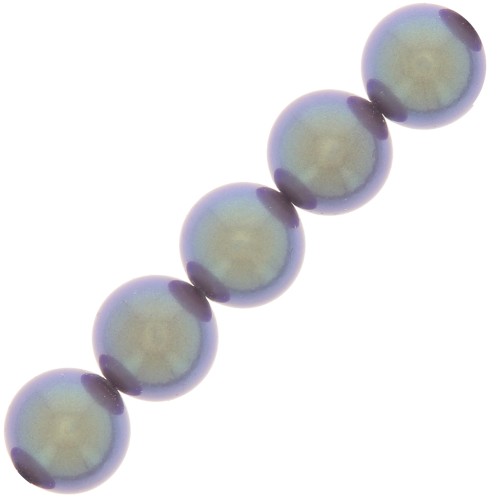 12mm Preciosa Pearls - Round Maxima - Pearlescent Violet x6