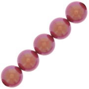 12mm Preciosa Pearls - Round Maxima - Pearlescent Red x6