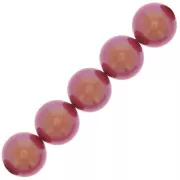 12mm Preciosa Pearls - Round Maxima - Pearlescent Red x6