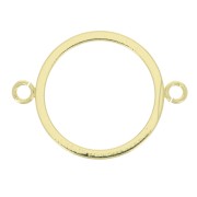 27x20mm Hollowed out 2 open rings connector - Gold Tone x1|raw }}