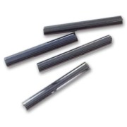 Preciosa Seed Beads, 20 mm Jet Hematite Tubes, 20 g