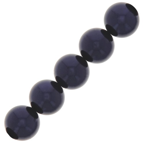 12mm Preciosa Pearls - Round Maxima - Pearl Effect Dark Blue x6