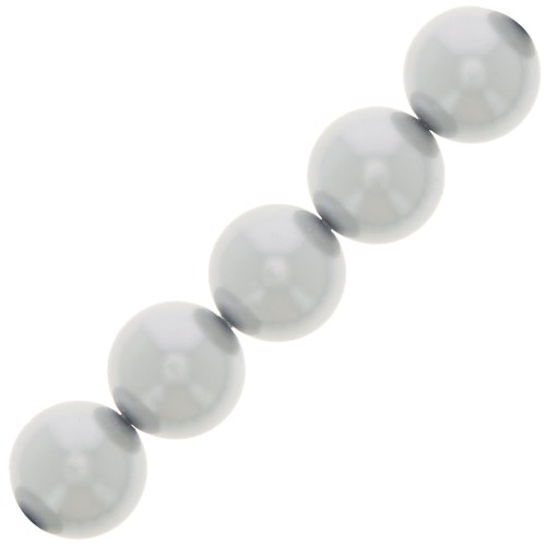 12mm Preciosa Pearls - Round Maxima - Pearl Effect Light Grey x6