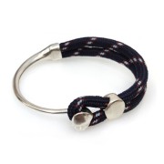 5mm Braided rope - Dark blue - Red x1m