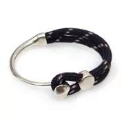 5mm Braided rope - Dark blue - Red x1m