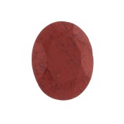 8x6mm Faceted oval cabochon - Red Jasper x1|raw }}