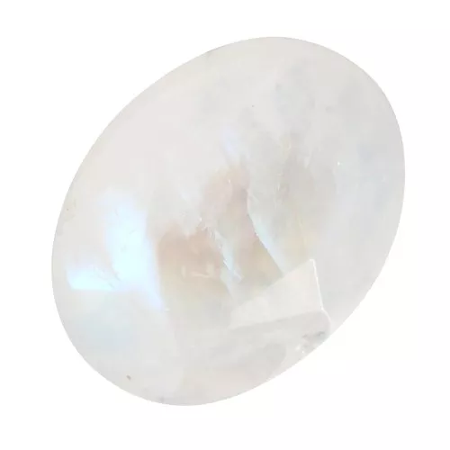8x6mm Faceted oval cabochon - Moonstone x1