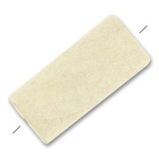 Wood flat rectangle bead 40x19mm Cream x1|raw }}