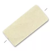 Wood flat rectangle bead 40x19mm Cream x1