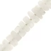 5x2mm Gemstone round Heishi beads - Moonstone x20