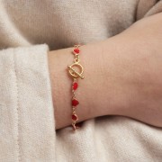 Spiral shaped toggle clasp 10mm fine Gold plated x1