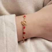 Spiral shaped toggle clasp 10mm fine Gold plated x1