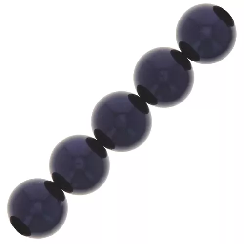 10mm Preciosa Pearls - Round Maxima - Pearl Effect Dark Blue x5