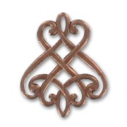 Spacer 25x20mm Old copper tone x2