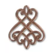 Spacer 25x20mm Old copper tone x2