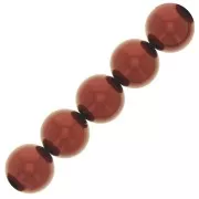 10mm Preciosa Pearls - Round Maxima - Pearl Effect Dark Copper x5
