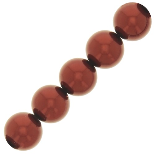 10mm Preciosa Pearls - Round Maxima - Pearl Effect Dark Copper x5