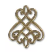 Spacer 25x20mm Bronze tone x2