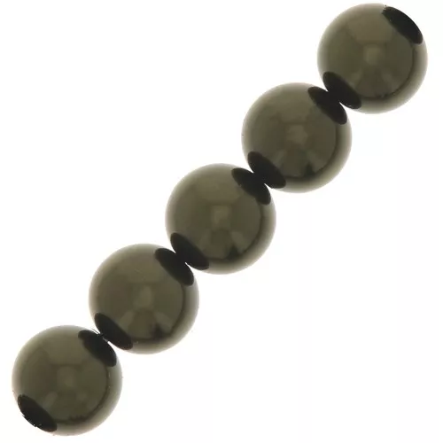 10mm Preciosa Pearls - Round Maxima - Pearl Effect Dark Green x5