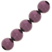 10mm Preciosa Pearls - Round Maxima - Pearl Effect Light Burgundy x5|raw }}