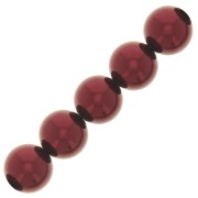 10mm Preciosa Pearls - Round Maxima - Pearl Effect burgundy x5