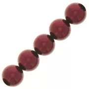 10mm Preciosa Pearls - Round Maxima - Pearl Effect burgundy x5