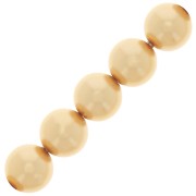 10mm Preciosa Pearls - Round Maxima - Pearl Effect Gold x5