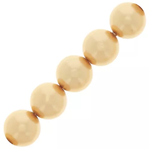 10mm Preciosa Pearls - Round Maxima - Pearl Effect Gold x5