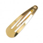 Iron Hair barrettes 48mm Gold tone x8