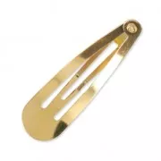 Iron Hair barrettes 48mm Gold tone x8