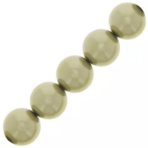 10mm Preciosa Pearls - Round Maxima - Pearl Effect Light Green x5