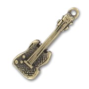 Guitar charm 33mm Bronze tone x1|raw }}