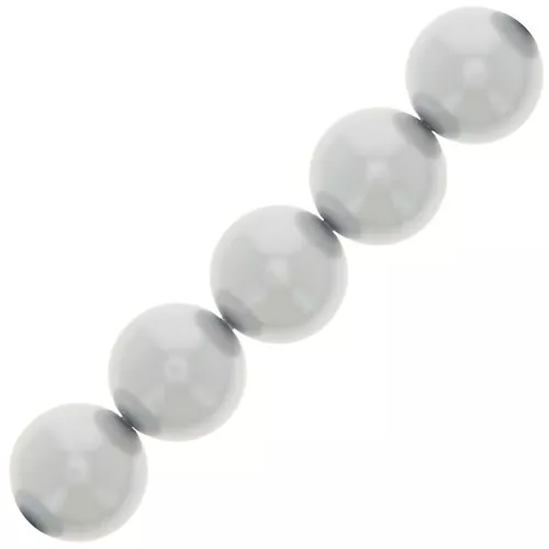 10mm Preciosa Pearls - Round Maxima - Pearl Effect Light Grey x5