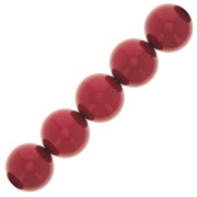 10mm Preciosa Pearls - Round Maxima - Pearl Effect Red x5