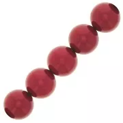 10mm Preciosa Pearls - Round Maxima - Pearl Effect Red x5