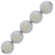 10mm Preciosa Pearls - Round Maxima - Pearlescent Grey x5|raw }}