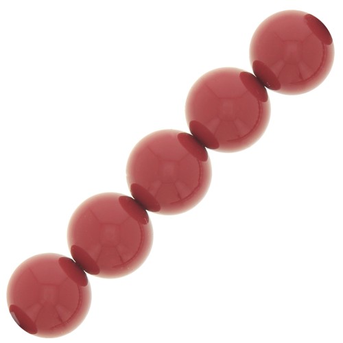 10mm Preciosa Pearls - Round Maxima - Cranberry x5