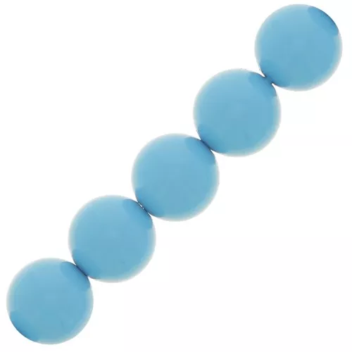 10mm Preciosa Pearls - Round Maxima - Aqua Blue x5