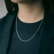 925 Sterling Silver 1.10mm snake mesh choker x50cm