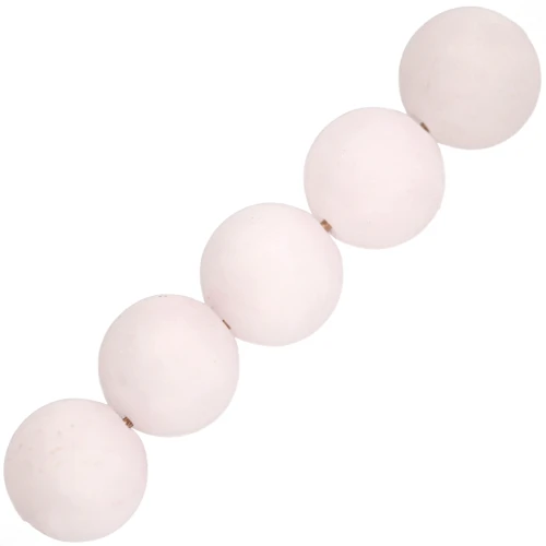 6mm Dyed Round gemstone beads - Rose Quartz - Frosted effect x15