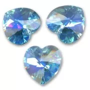 PureCrystal 6228 Hearts Aquamarine AB 10,3x10mm x6