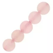 4mm Dyed Round gemstone beads - Rose Quartz - Frosted effect x20
