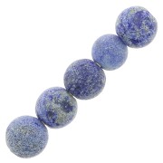 4mm Round gemstone beads - Lapis Lazuli - Frosted effect x20|raw }}