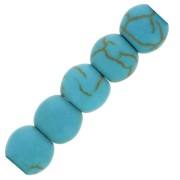 4mm Round gemstone beads - Frosted effect - Turquoise imitation x20|raw }}