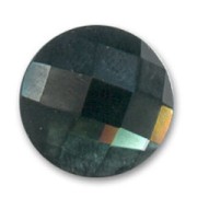 Faceted glass cabochon 14mm Dark Montana x1|raw }}