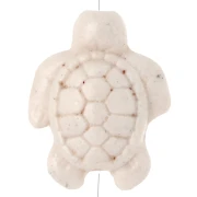 Turtle bead 18x14 mm imitation gem - Ivory x1